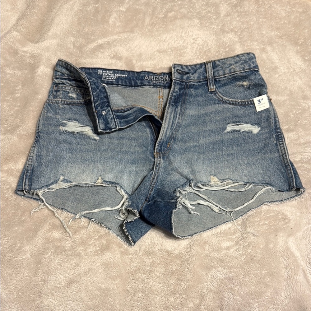 Arizona Jean Company Blue Distressed Jean Shorts